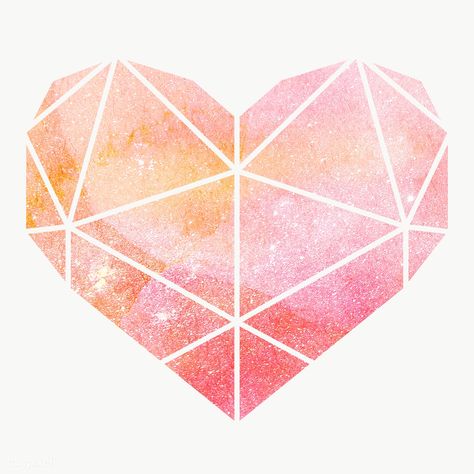 Crystals Watercolors, Crystal Illustration, Heart Shape Design, Png Heart, Valentines Illustration, About Heart, Banner Ads Design, Gemstone Art, Heart Illustration