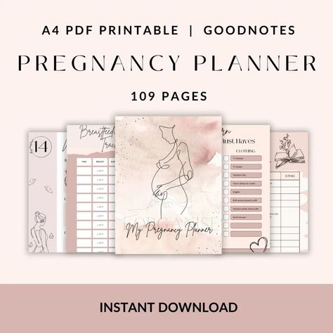 Take the stress out of pregnancy and birth preparation, with this beautiful planner. 📓 This gorgeous design is here to assist you on this exciting journey, to ensure you are prepared in all ways possible. This will become a treasured book of memories, for you to look back on as an expecting mum. 👉 Simply save this design and either print a copy to write on, or download a copy on your device / Goodnotes to begin filling in digitally. It takes less than one minute!   The perfect sentimental... Prepare For Pregnancy, Pregnancy Preparation, Book Of Memories, Postpartum Gift, Expecting Mother Gifts, Birth Plan Template, Birth Preparation, Pregnancy Checklist, Pregnancy Planner