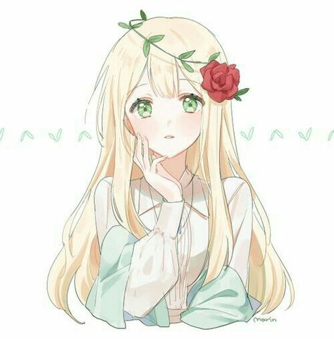 Blonde hair, green eyes, and roses Art Manga, Anime People, Diabolik, Fan Fiction, Art Anime, Anime Kawaii, An Anime, الرسومات اللطيفة, Manga Girl