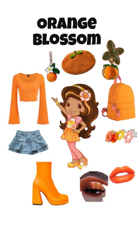 Orange Blossom Strawberry Shortcake Outfit, Strawberry Shortcake Halloween Costume, Strawberry Halloween, Blossom Costumes, Strawberry Shortcake Outfits, Cartoon Halloween Costumes, Strawberry Shortcake Costume, Cute Group Halloween Costumes, Classy Halloween Costumes