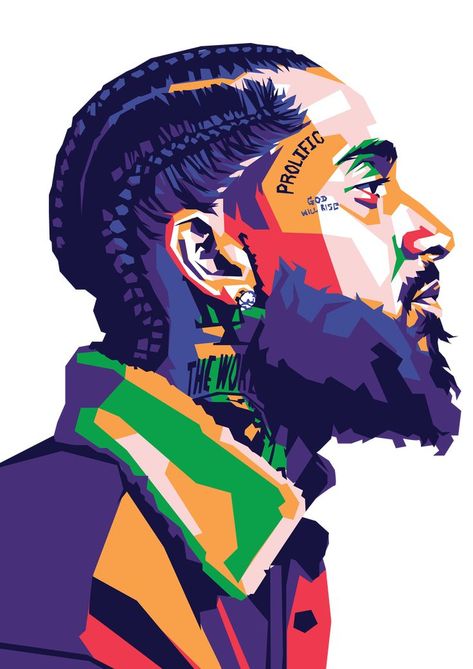 Nipsey Hussle pop art Fanart Celebrity Paintings Portraits Pop Art, Pop Art Shirt Design, Nipsey Hussle Painting, Celebrity Caricatures Sketch, Nipsey Hussle Art, Hoodie Painting, Hip Hop Illustration, Famous Pop Art, Peace T Shirt