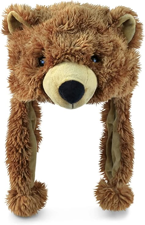 Kids Bear Costume, Teddy Bear Costume, Hat With Ear Flaps, Plush Hat, Hat For Kids, Bear Halloween, Kids Winter Hats, Novelty Hats, Bear Costume