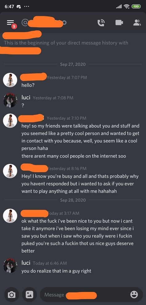 a random person (who ive never met before) sent me a message on discord thinking that i was a girl and i don't blame him. (previous post got removed so i censored the stuff that i forgot to censor last time) - ThorGift.com - If you like it please buy some from ThorGift.com Discord Messages, Funny Banner, Random Person, Cute Couples Texts, Couple Texts, Handsome Guys, I Wake Up, With My Friends, Face Reveal