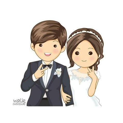 Cartoon Wedding Invitations, Wedding Couple Cartoon, Wedding Ides, Song Jae Rim, Wedding Caricature, Wedding Drawing, Wedding Illustration, Cute Couple Drawings, Couple Illustration