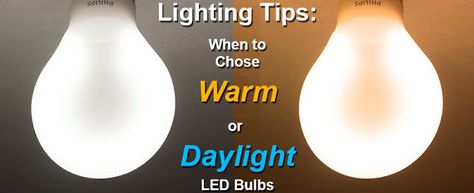 Choosing Daylight or Warm Color Bulbs Diy Tips And Tricks, Can Lighting, Redecorating Ideas, Easy Home Improvement, Lighting Tips, Philips Lighting, Daylight Bulbs, Free Woodworking Plans, Closet Organizers