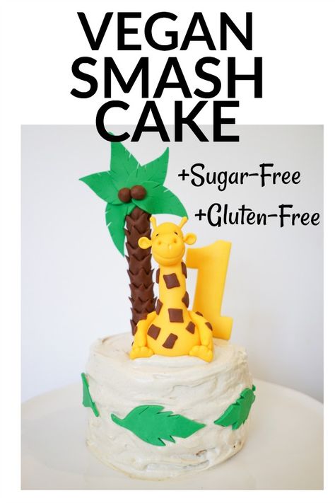 Vegan Smash Cake, Smash Cake Recipe, Healthy Smash Cake, Healthy Birthday Cakes, Smash Cake Recipes, Healthy Birthday, Vegan Birthday Cake, Sugar Free Cake, Baby Cake Smash