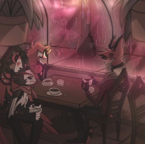 👻🎃DaniDraws🎃👻🔞🔞🔞 on Twitter: "I now want to post my entire piece for the @HellaFanClndr 😆💦 #HazbinHotel #HUSKSWEEP https://t.co/bWmxHkB7ya" / Twitter Hazbin Hotel Alastor, Hazbin Hotel Husk, Alastor Hazbin Hotel, Rainy Night, Cozy Cafe, Vivziepop Hazbin Hotel, Star Vs The Forces Of Evil, Star Vs The Forces, Art Challenge