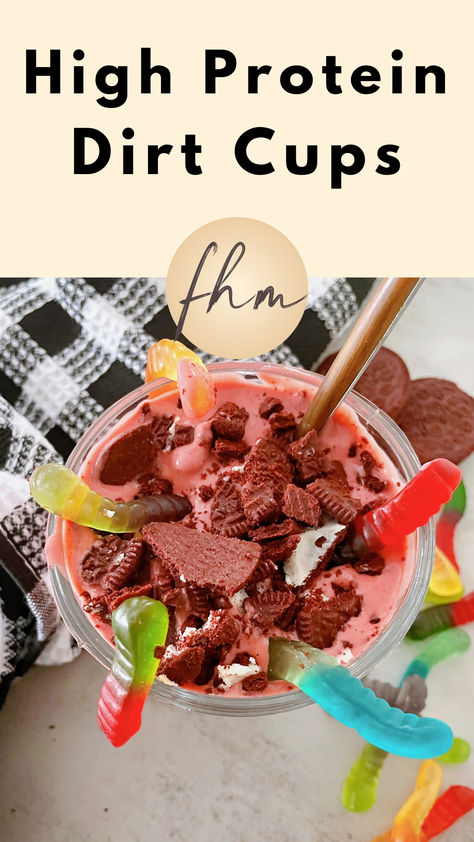 recipe - High Protein Dirt Cups Healthy Dirt Cups, Macro Friendly Protein Snacks, Macro Friendly Sweets, Macro Friendly Desserts Cool Whip, Protein Reeses Cups, Macro Friendly Sweet Treats, Herbalife Protein, Dirt Cups, Dessert Smoothie