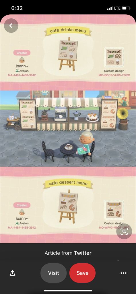 Animal Crossing Ideas, Animal Crossing Cafe, Desserts Menu, Cafe Menu, All About Animals, Drink Menu, Little Designs, Menu Design, Kids And Parenting