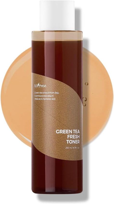 Amazon.com: ISNTREE Green Tea Fresh Toner 200ml, 6.76 fl.oz | Pore & Sebum Care | pH Balancing | Soothing & Hydrating | for Sensitive, Oily, Combination, Dry Skin : Beauty & Personal Care Green Tea Fresh Toner, Fresh Toner, Korean Toner, Green Tea Toner, Clear Pores, Skin Care Cleanser, Green Tea Extract, Facial Toner, Cleanser And Toner