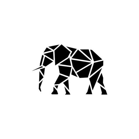 Elephant Geometric, Elephant Vector, Old Style House, Polygon Art, Geometric Shapes Art, Geometric Vector, Low Poly Art, Geometric Animals, Abstract Nature