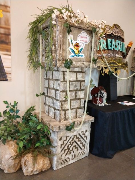 Treasured Vbs, Prop Building, Group Vbs, Lost Temple, Jungle Theme Decorations, Decoration Theme, Vbs 2023, Vbs Themes, Vbs Ideas