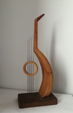 Music Sculpture, Wood Sculpture Art, Trophy Design, Wood Carving Art, Wooden Sculpture, Driftwood Art, Mandolin, Modern Sculpture, Wooden Art