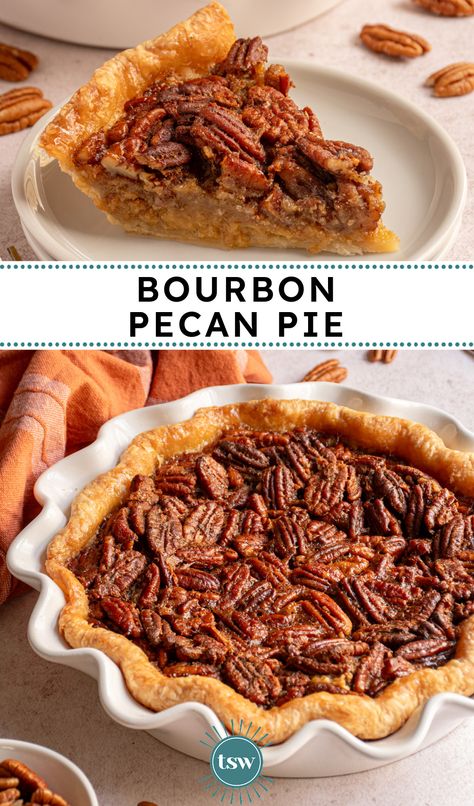 Bourbon Pecan Pie Recipe - The Schmidty Wife Bourbon Peacon Pie, Kentucky Bourbon Pie Southern Living, Paula Deen Bourbon Pecan Pie, Kentucky Bourbon Pecan Pie Recipe, Bourbon Chocolate Chip Pecan Pie, Bourbon Walnut Pie, Whisky Pecan Pie, Pecan Pie Bourbon, Rum Pecan Pie Recipe