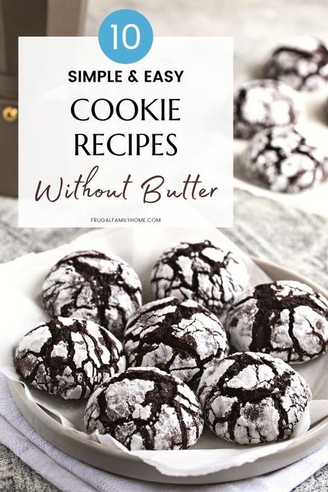 Need to eat dairy free? No problem all of these cookie recipes are easy to make and no butter needed. There are all the classic cookie recipes like, chocolate chip cookies, sugar cookies, soft gingersnaps and more. See the full list and grab the recipes. Simple Cookie Recipe No Butter, No Dairy Cookies, No Butter Cookies Easy, Easy Cookie Recipes Without Butter, Chocolate Cookies Without Butter, Easy Cookie Recipes No Butter, Easy Cookies No Butter, Cookies Recipes Without Butter, Things To Bake Without Butter