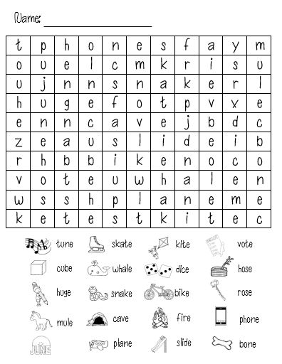 CVCe {a_e, o_e, u_e, i_e} Word Search FREEBIE Long Vowel Word Search, Cvc Word Search, Long Vowel Sounds Worksheets, Bossy E, Magic E Words, Teaching Vowels, Long Vowel Words, Phonics Posters, Silent E