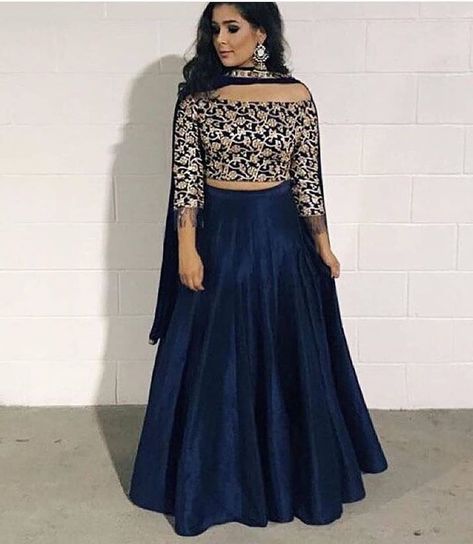 2,262 Likes, 4 Comments - Bollywood (@bollywoodsection) on Instagram: “Plzz whatsapp on +91-8866998661 .  Yay’ or ‘Nay’...?? How’s this gyzzz???? . Also give rating(1-10)…” Skirt And Crop Top, Choli Dress, Simple Lehenga, Indian Outfits Lehenga, Lehnga Dress, Wedding Lehengas, Indian Gowns Dresses, Designer Saree Blouse Patterns, Indian Lehenga