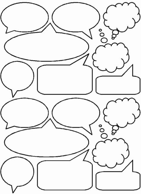 Speech/Thought bubbles. Talk Bubble, Word Bubble, Thought Bubble, Mo Willems, Silhouette Template, Speech Bubbles, Thought Bubbles, Improve Communication, Writing Center