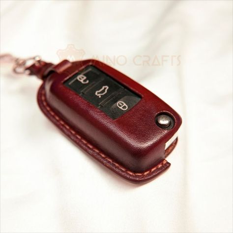 Volkswagen Key Fob Cover Handmade Watch Bands, Hand Sewn Leather, Leather Key Case, Leather Craftsmen, Key Fob Cover, Car Key Ring, Leather Key Fobs, Key Cover, Smart Key