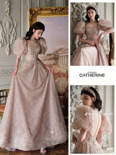 Bridgeton Inspired Dresses, Penelope Wedding Dress, Bridgeton Wedding Dress, Vintage Royal Dress, Bridgeton Dresses, Royal Dress Aesthetic, Bridgerton Gown, Modern Filipiniana Dress, Debut Dresses