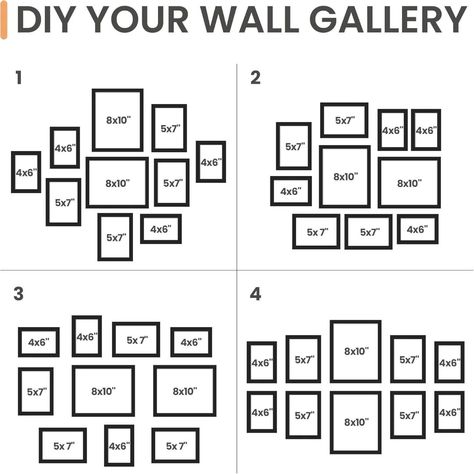 Want to buy link in bio Wall Picture Layout, Arrange Pictures, Frame Collage Wall, Picture Frame Layout, Diy Home Wall Decor, Gallery Wall Template, Photo Frame Collage, Black Photo Frame, Gallery Wall Frame Set