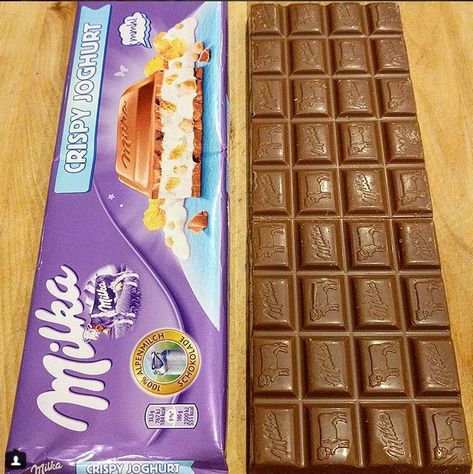 Milka Crispy Yougurt Bar Milka Choco Aesthetic, Milka Choco, Android Codes, Diy Food, Waffles, Snacks, Quick Saves