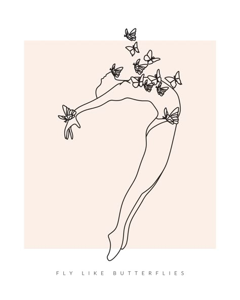 Dancer Tattoo Ideas, Dance Quote Tattoos, Gymnastics Tattoo, Logo Design Dance, Dance Drawings, Dancer Tattoo, Dance Studio Decor, Butterfly Woman, Dance Tattoo