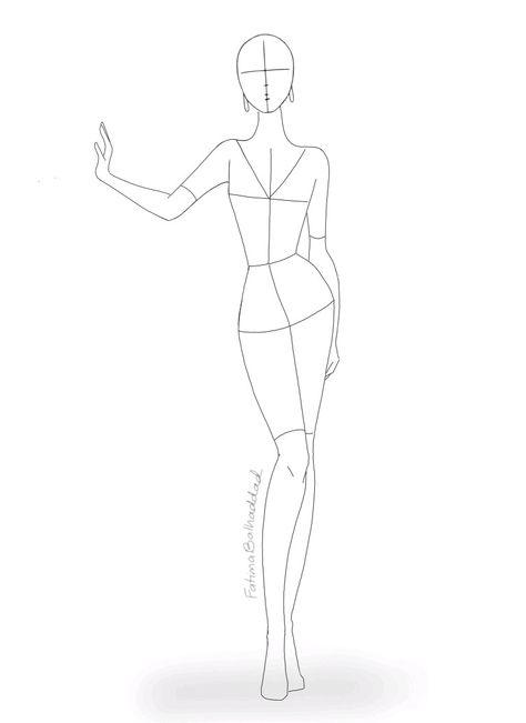 Dessin mannequin Simple Art Sketches, Fashion Model Drawing, Fashion Illustration Poses, Fashion Model Sketch, Fashion Illustration Tutorial, Fashion Figure Drawing, Fashion Design Template, Model Sketch, Fashion Drawing Sketches