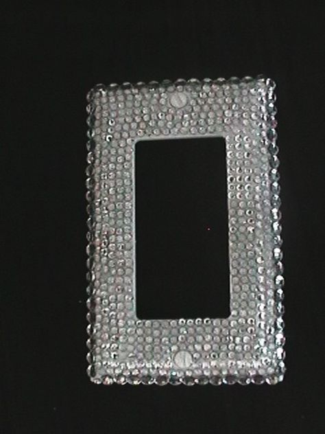 Bling Rhinestone embellished Switch Plate Cover by jazziecreations, $9.00 Bling Bedroom Ideas, Glam Bathroom Ideas, Bling Bedroom, Bling Bathroom, Glamorous Bathroom Decor, Glam Bathroom, Crushed Diamonds, Salon Suites, Rustic Glam