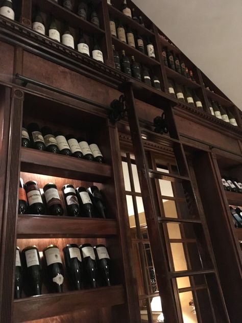 Wine Room Aesthetic, Bar Ladder, Corner Wine Rack, Wall Ladders, Wall Ladder, Rolling Ladder, Ladder Bar, Metal Ladder, Whiskey Room