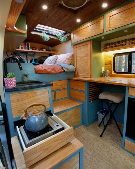 Incredible Camper Van Home Ideas – Forbes Home Ambulance Conversion, Bus Renovation, Camper Interior Ideas, Ford Transit Conversion, Bus Van Life, Van Life Aesthetic, Ducato Camper, Diy Van Conversions, Van Conversion Ideas