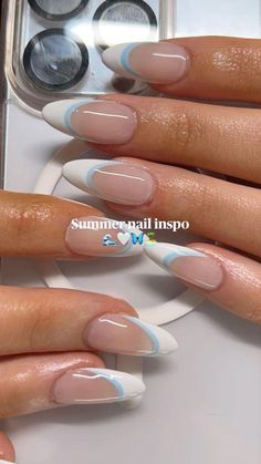 College Graduation Nails, Bubblegum Pink Nails, College Nails, Graduation Nail Designs, Beach Nail, Aesthetic Nail, August Nails, Watermelon Nails, 2024 Nails