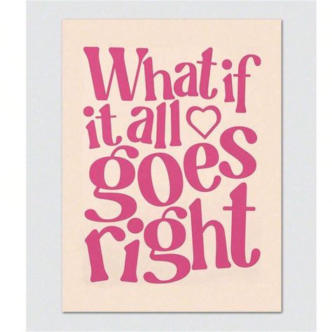 1pc,Aesthetic Room Decor - What If Everything Goes Right?- Preppy Room Aesthetic Poster - Wall Art Decor - Canvas Print,Unframed for Sale Australia| New Collection Online| SHEIN Australia What If Everything Goes Right, Room Quotes Aesthetic, What If It All Goes Right, Preppy Room Aesthetic, Journal Prints, Aesthetic Poster, Preppy Room, Everything Goes, Decor Canvas