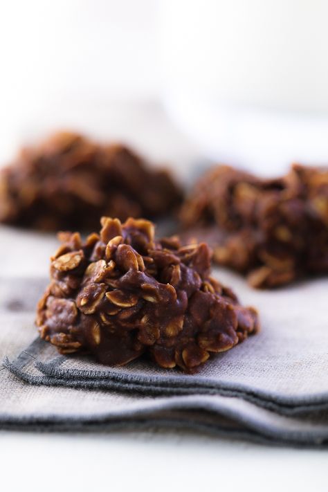 With half the sugar of the original recipe and PB2, these No Bake Oatmeal Chocolate Cookies are little lighter than the original but tastes just as good! Powdered Peanut Butter Cookies, No Bake Chocolate Oatmeal Cookies, Pb2 Recipes, Healthy No Bake Cookies, Oatmeal No Bake Cookies, Bake Oatmeal, Powdered Peanut Butter, Chocolate No Bake Cookies, Chocolate Oatmeal Cookies