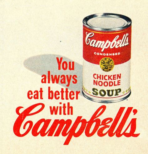 Campbells Soup, 1967 #graphicdesign #vintage #ads Soup Poster, Soup Party, Take Initiative, Vegetable Soup With Chicken, Delicious Soup Recipes, Fiber Rich Foods, Campbell Soup, Retro Advertising, Retro Ads