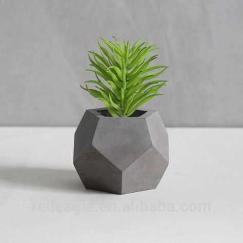 prodcut-image Home Decor Pots, Standing Planter, Pottery Plant Pot, Diy Concrete Planters, Geometric Planter, House Plant Pots, Diy Flower Pots, Concrete Planter, Diy Concrete