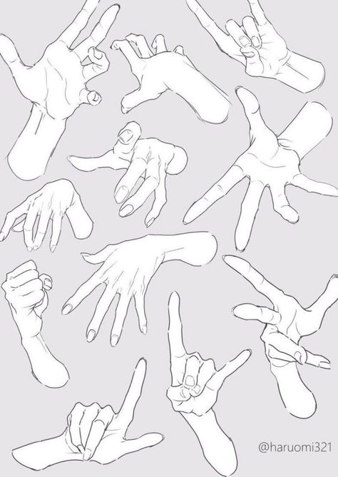 Hand Drawing Ideas, Spiderman Hand, Hand Doodles, Hand Gestures, Hand Drawing Reference, Hand Reference, Drawing Drawing, Desenho Tattoo, Anatomy Drawing