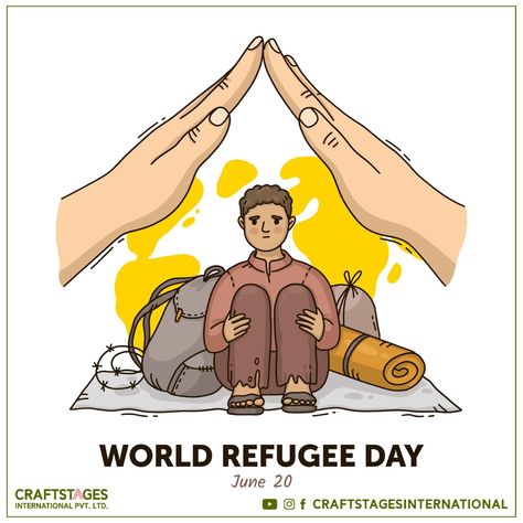 Refugee Art Illustration, World Refugee Day Poster, Migrants Illustration, Refugee Poster, Refugees Illustration, Climate Refugees, Refugee Week, Refugees Art, Refugee Day