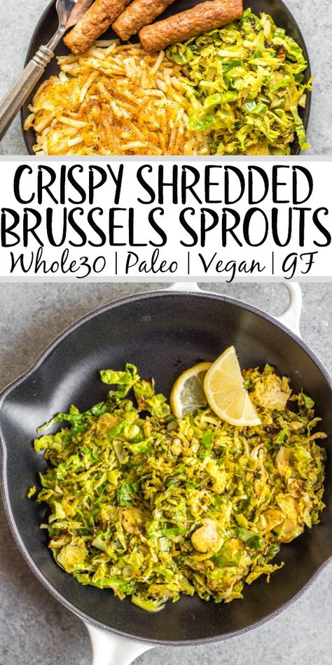 Shredded Brussels Sprouts Recipe, Shredded Brussels Sprouts, Paleo Vegetables, Breakfast Vegetables, Paleo Side Dishes, Paleo Sides, Sprouts Recipe, Shredded Brussel Sprouts, Low Carb Side Dishes