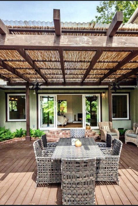 Rooftop Terrace Design, Mobile Home Porch, Backyard Gazebo, Small Porches, Terrace Design, Pergola Patio, Outdoor Pergola, Roof Garden, Backyard Patio Designs