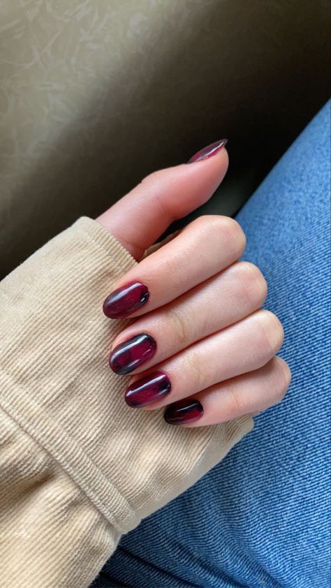 Dark Red Nails, Velvet Nails, Cute Rings, Red Nails, Dark Red, Velvet, Nails, Red, Beauty