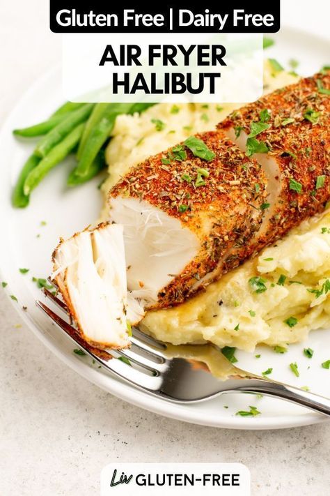 Airfryer Halibut Recipes, How To Cook Halibut, Halibut Recipes Healthy, Dinner Protein, Halibut Recipe, Halibut Recipes, Lent Recipes, Gluten Free Sides, Air Fry Recipes