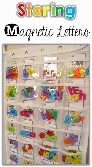 I consider magnetic letters one of the most used and practical teaching tools I have ever purchased. ... Teaching Organization, Clever Classroom, Classroom Organisation, Organization And Management, Classroom Storage, Preschool Literacy, Magnetic Letters, Abc Letters, Teacher Organization