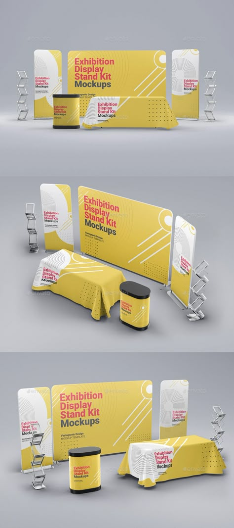 Exhibition Display Stand Kit Mockups Instagram Post Mockup, Archway Design, Promotional Stands, Exhibition Display Stands, Exhibition Museum, Event Booth Design, Expo Stand, Exhibition Display Design, Stand Feria