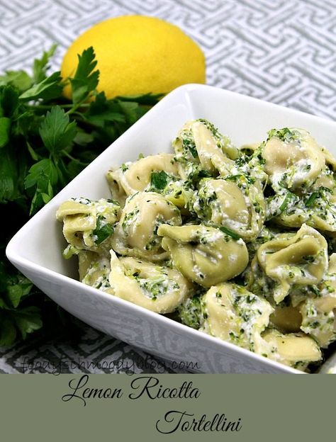 Lemon Ricotta Tortellini - Foody Schmoody Blog Tortellini Dinners, Lemon Tortellini, Ricotta Tortellini, Baked Tortellini Casserole, Baked Tortellini, Pork Tenderloin Sandwich, Pasta Salad With Tortellini, Sausage Tortellini, Tortellini Recipes