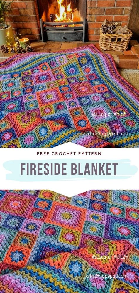 Patchwork Granny Square Blanket, Granny Square Blankets, Crochet Patchwork Blanket, Colorful Granny Square, Patchwork Crochet, Crochet Square Blanket, Crochet Pattern Instructions, Granny Square Crochet Patterns Free, Rainbow Blanket