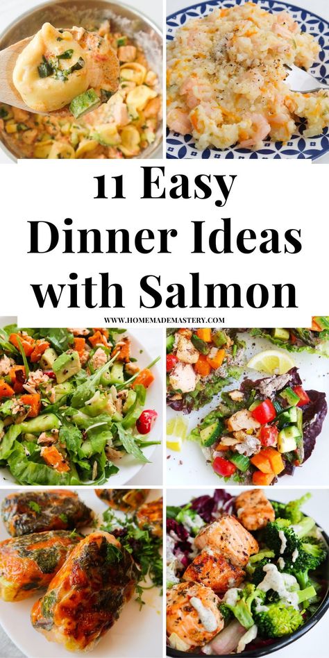 Easy Salmon Meals Dinners, Quick Healthy Salmon Recipes, Salmon Healthy Recipes Clean Eating, Healthy Summer Dinner Recipes Salmon, Salmon Meals Dinners, Dishes With Salmon, Summer Salmon Recipes, Salmon Meal Ideas, Recipes With Salmon