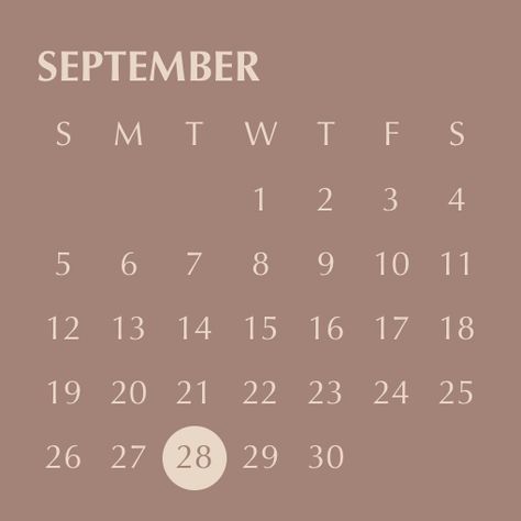 Calendar Widget Design Aesthetic, Widgets Calendar, Brown Calendar Aesthetic, Calendar Widget Design, Iphone Calendar Widget, Beige Icon Calendar, Calendar Widget, Screen Design, Icon Pack