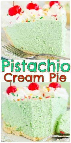 Easy Pistachio Cream Pie, Pistachio Lush, Pistachio Recipes Desserts, Pistachio Pie, Tasty Sweets, Cool Whip Desserts, Pistachio Dessert, Coconut Cream Pie Recipes, Pistachio Recipes