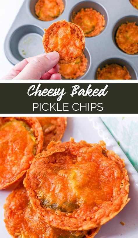 Parmesan Pickle Chips, Ranch Appetizers, Oven Fried Pickles, Pickle Appetizer Recipes, Salami Chips, Baked Pickles, Pickle Wraps, Cucumber Chips, Pickle Appetizers